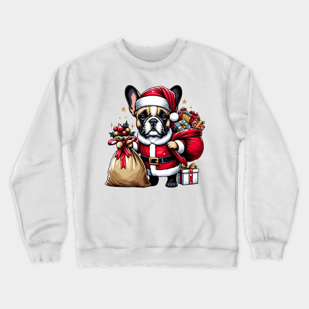 French Bulldog Santa Claus Christmas Crewneck Sweatshirt by Graceful Designs